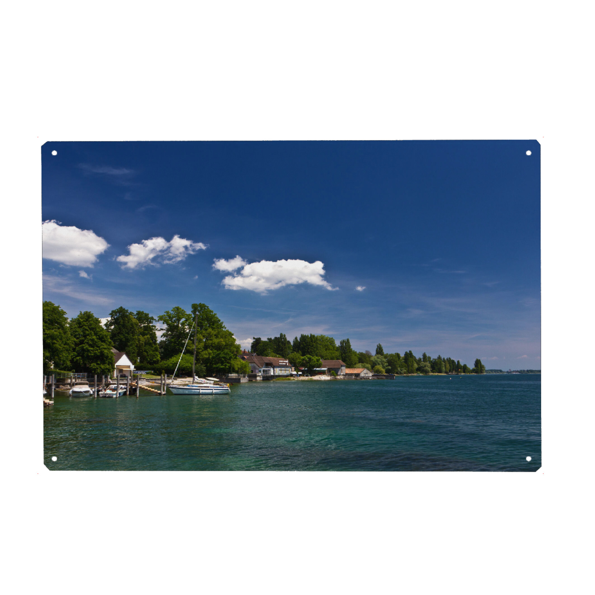 Metall Poster "Sommertag am Bodensee" artboxONE - Natur,Reise