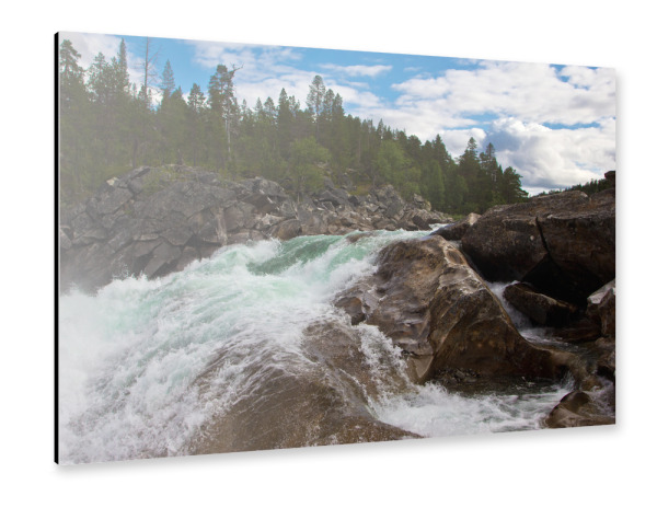 Alu-Dibond "Fluss in Norwegen" 30x20 cm artboxONE