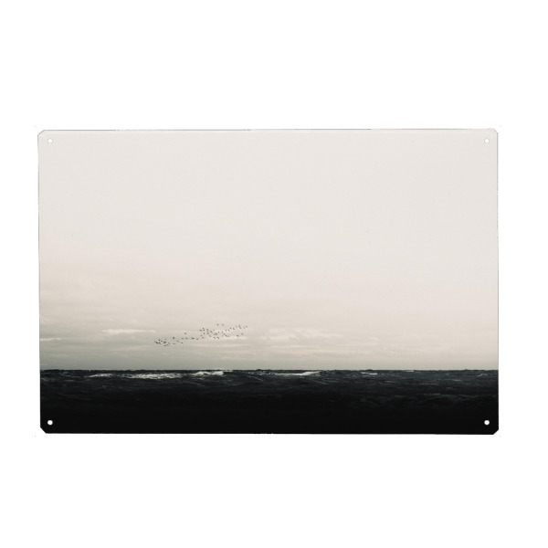 Metall Poster "Frei über dem Ozean" artboxONE - Natur,Reise,Abstrakt,Reise / Strand und Meer,Reise / Länder