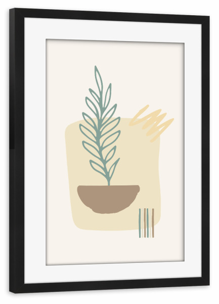 Poster mit Rahmen schwarz "Abstract 4 (matart)" artboxONE - Floral,Abstrakt