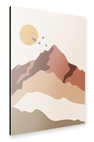 Alu-Dibond "Landscape Mountains (matart)" 30x20 cm artboxONE