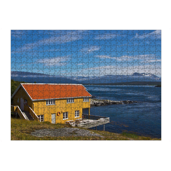 Puzzle Ravensburger "Haus am Fjord" artboxONE - Natur,Reise,Architektur,Reise / Strand und Meer,Reise / Länder