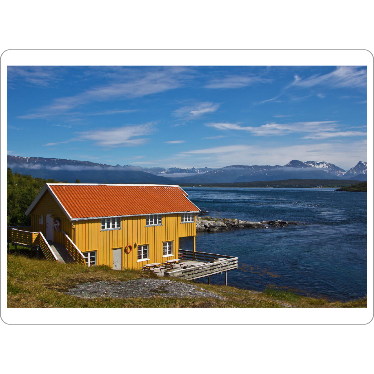 Tischset "Haus am Fjord" artboxONE - Natur,Reise,Architektur,Reise / Strand und Meer,Reise / Länder