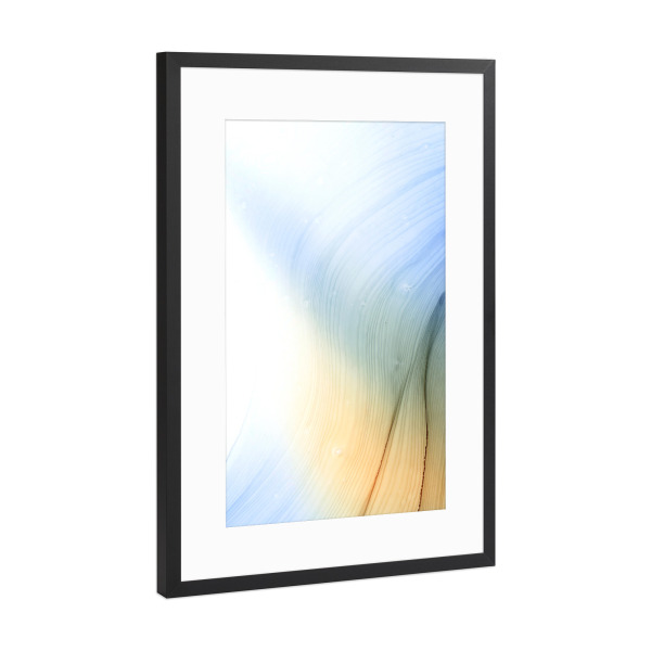 Poster mit Rahmen Schwarz (Metallic) "Almost only light" artboxONE - Abstrakt