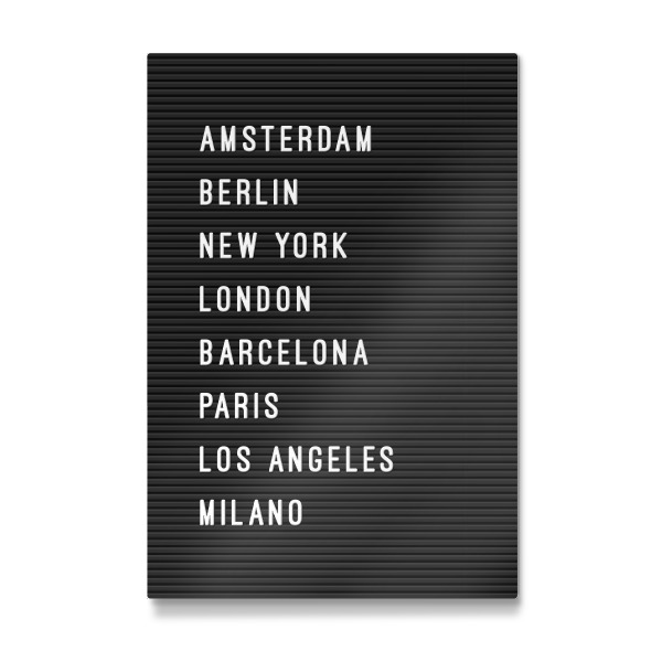 Galerie-Print "Letterboard Städte Welt" 30x20 cm artboxONE