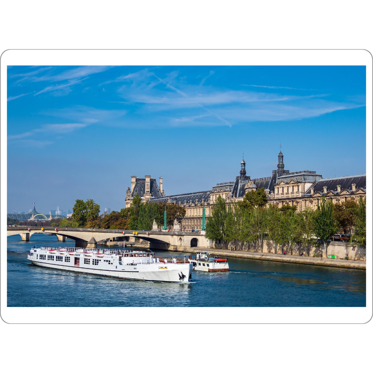 Tischset "Seine mit Schiffen in Paris" artboxONE - Reise,Architektur,Städte / Paris