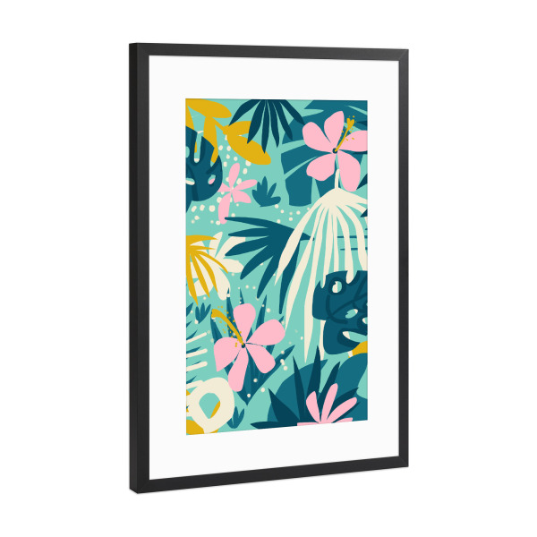 Poster mit Rahmen Schwarz (Metallic) "Not All Those Who Wander Are Lost" artboxONE - Natur