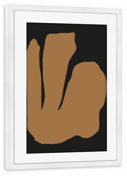 Poster mit Rahmen weiß "SCANDINAVIAN ABSTRACT FLORAL" artboxONE - Floral,Abstrakt