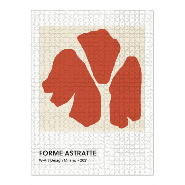 Puzzle Ravensburger "FORME ASTRATTE IN RED" artboxONE - Floral,Abstrakt