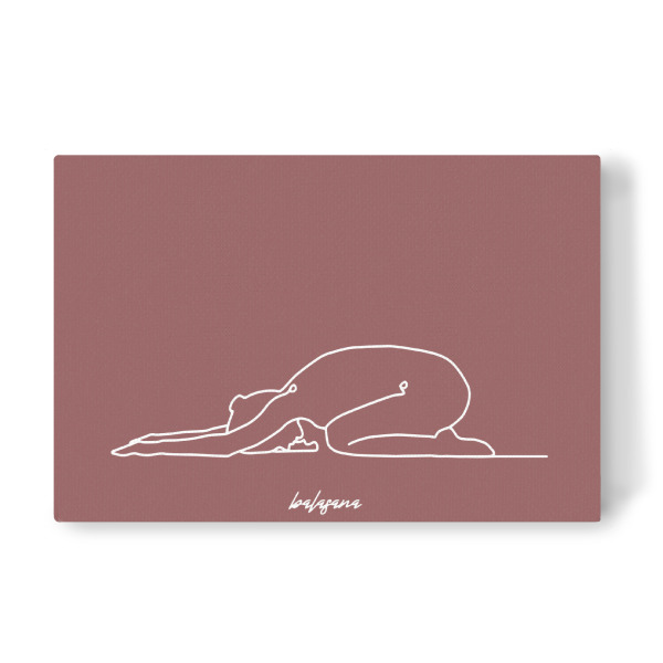 Leinwandbild "Yoga Balasana rot one line" artboxONE - Sport