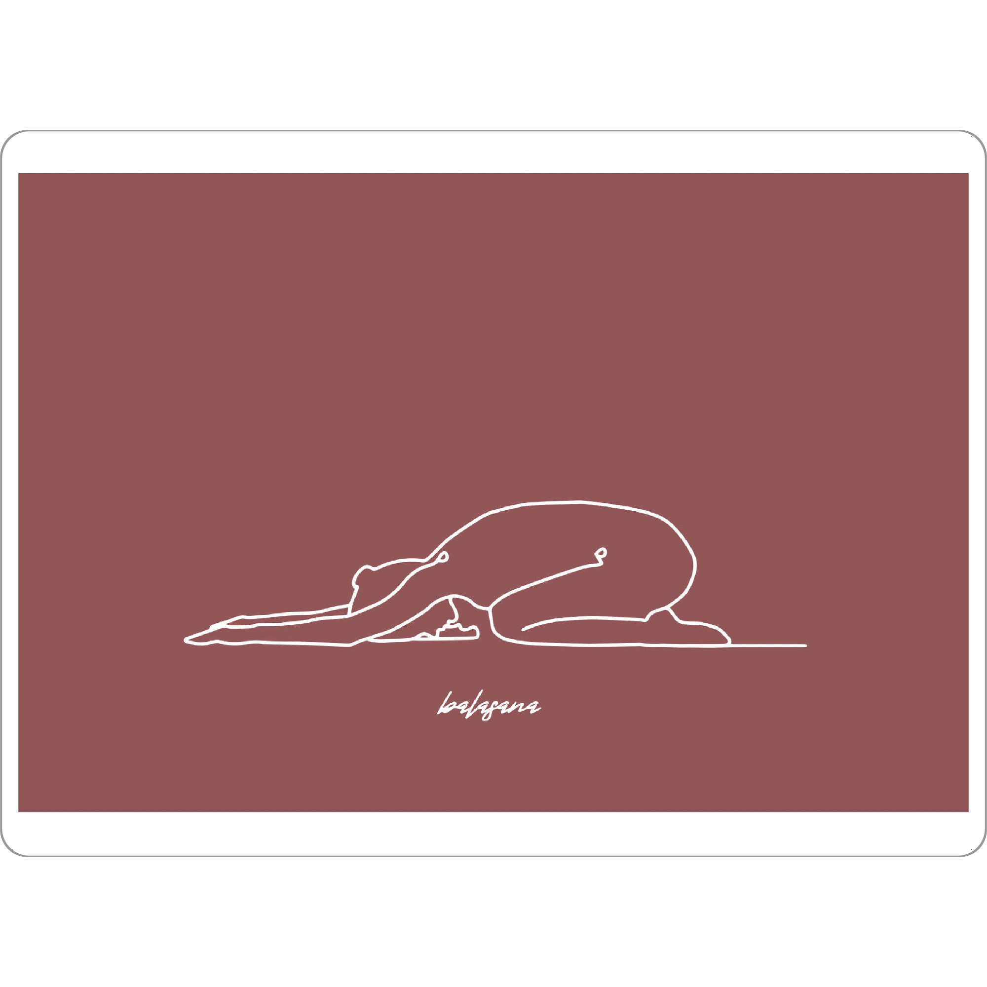 Tischset "Yoga Balasana rot one line" artboxONE - Sport