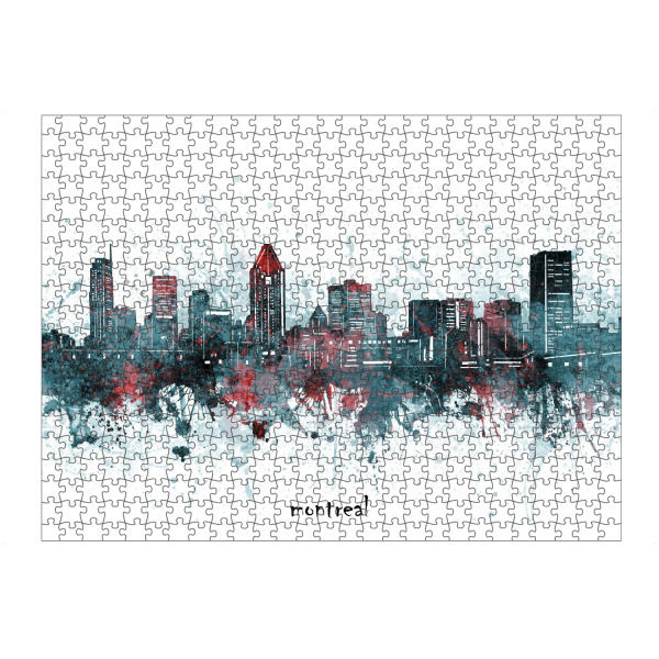 Puzzle Ravensburger "Montreal skyline artistic grey" artboxONE - Städte,Reise,Architektur