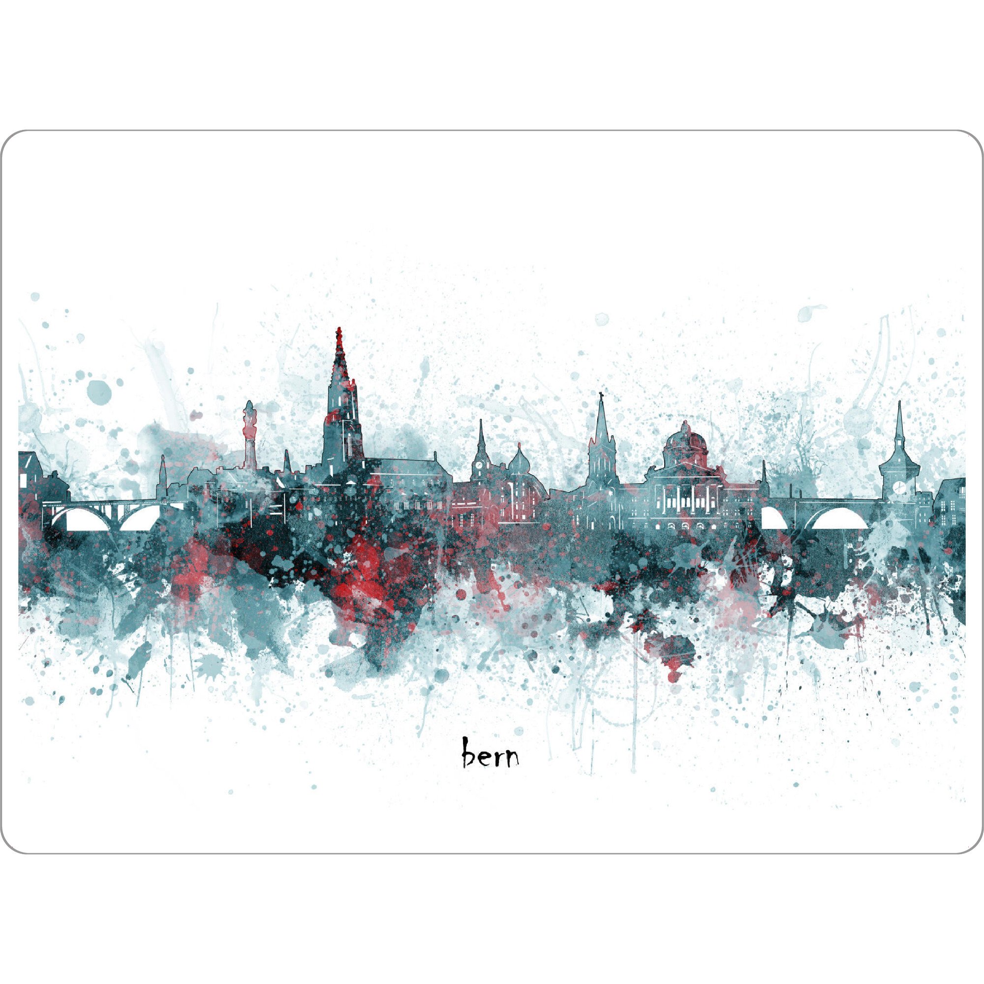 Tischset "Bern skyline artistic grey" artboxONE - Städte,Reise,Architektur
