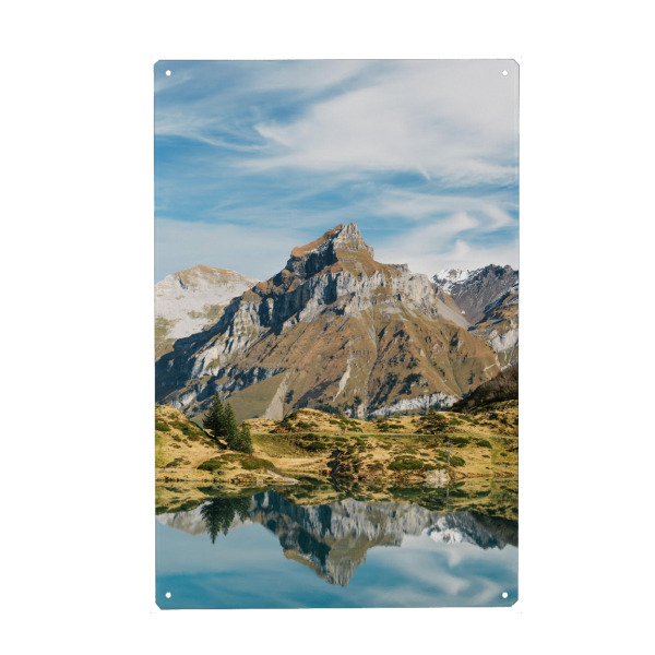 Holzbild "Trüebsee mountain reflection" artboxONE - Natur,Reise,Reise / Länder