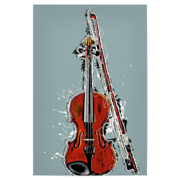 Poster "Violin string instrument cartoon" artboxONE - Musik - Music,Instrument,Instruments,String,Violin,Violinist,Musik,Geige