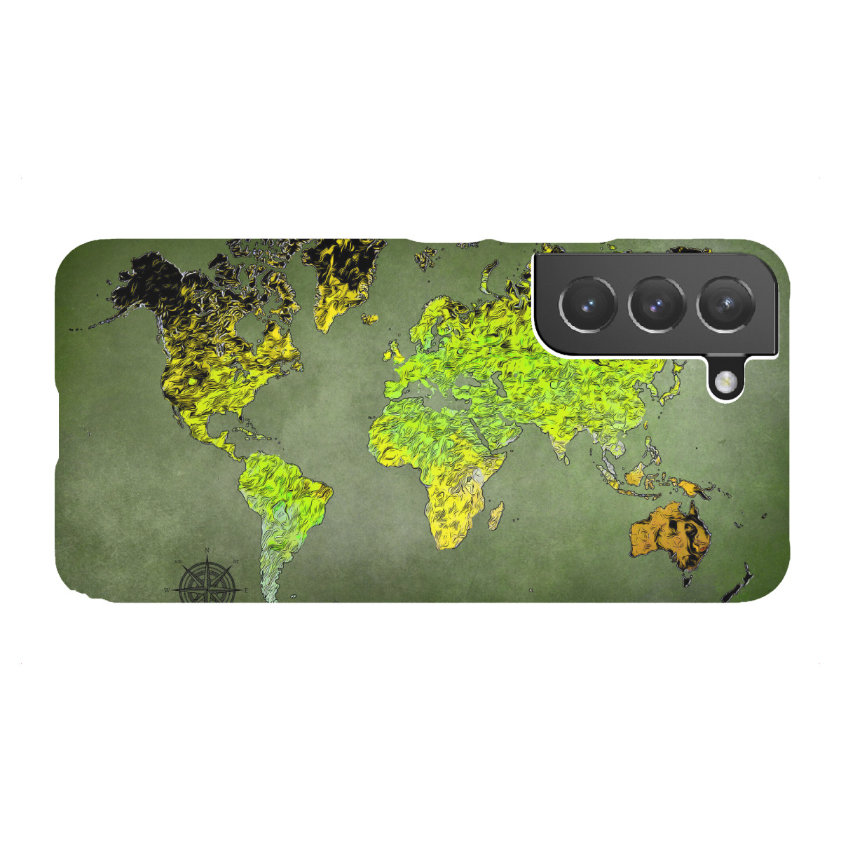 Samsung Galaxy "World map green cartoon" Premium-Case Handyhülle artboxONE