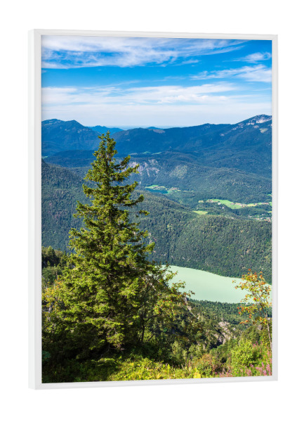 Poster mit weißem Rahmen "Aussicht vom Gipfel" artboxONE - Natur,Reise