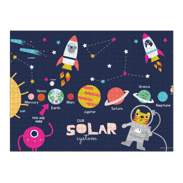 Puzzle Ravensburger "Our Solar System Children's Map" artboxONE - Für Kinder,Galaxy