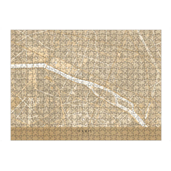 Puzzle Ravensburger "Sepia vintage map of Paris" artboxONE - Kartografie