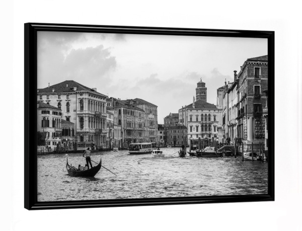 Poster mit schwarzem Rahmen "BW Venezia" artboxONE - Städte,Reise,Städte / Venedig