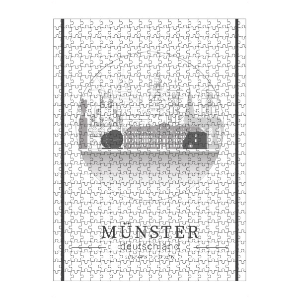 artboxONE Puzzle "Münster skyline line art circle" artboxONE - Städte,Reise,Architektur,Kartografie