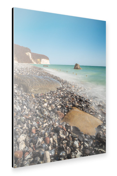 Alu-Dibond "Kreidefelsen, Buhne und Steine" 30x20 cm artboxONE