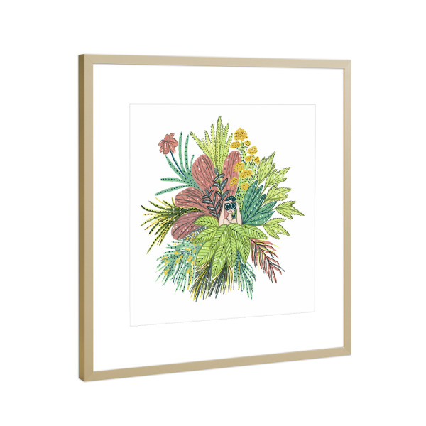 Poster mit Rahmen Gold "Anna Iavnir - Spionage" artboxONE - Natur,Floral,Für Kinder,Lustig