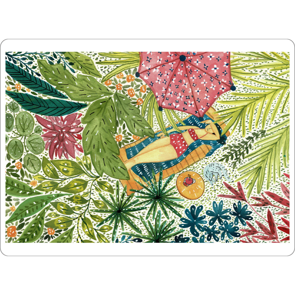 Tischset "Anna Iavnir - Dame Im Park" artboxONE - Natur,Floral,Menschen