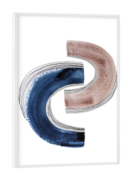 Poster mit weißem Rahmen "Buffiere - Ergänzung" artboxONE - Abstrakt