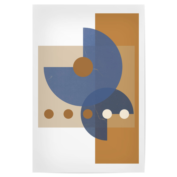 Poster "Aesthetic Gallery - Formen blau" artboxONE - Abstrakt,Geometrie