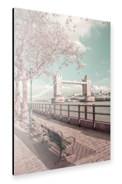 Alu-Dibond "Tower Bridge urbaner Vintage-Stil" 30x20 cm artboxONE