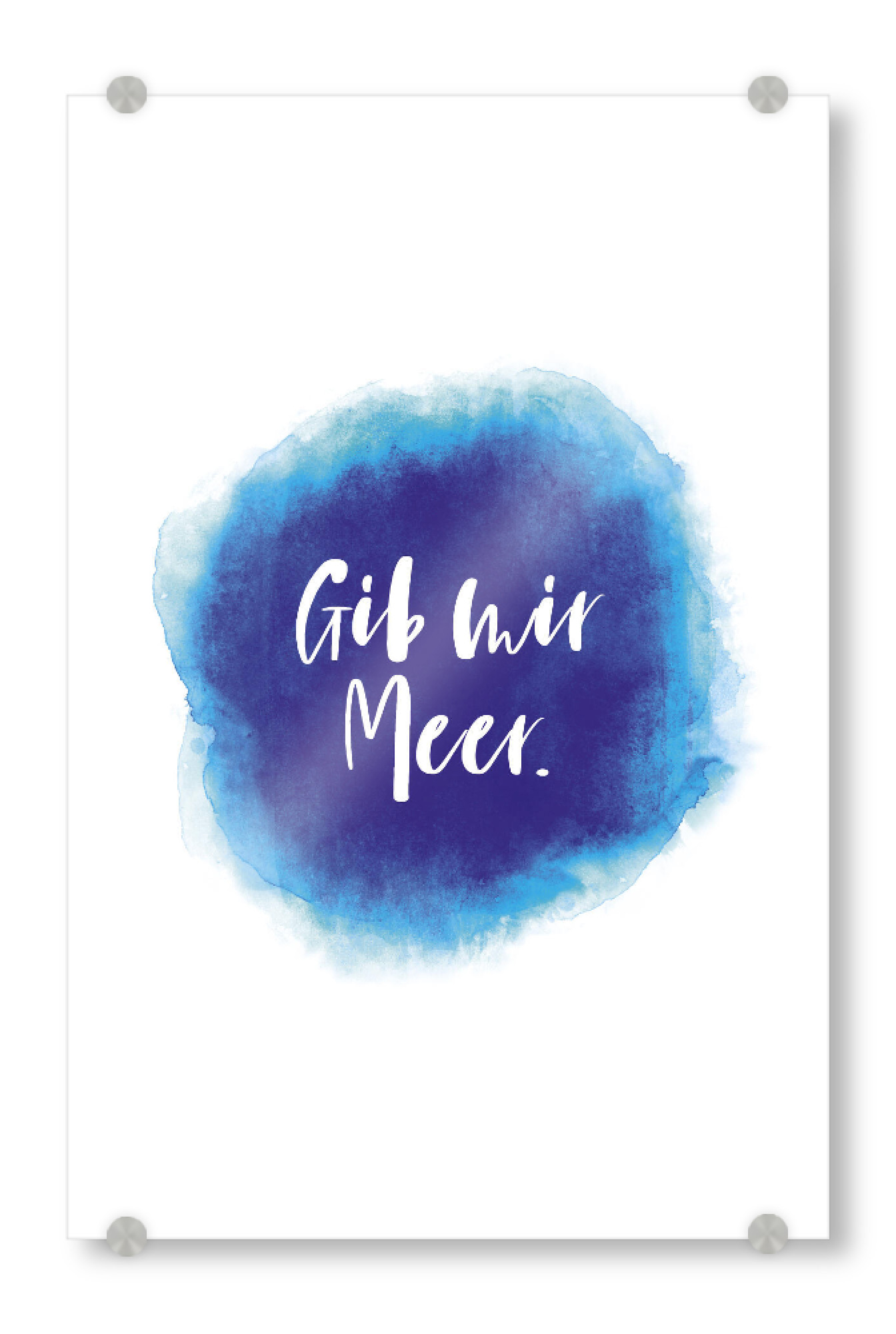 Acrylglasbild "Gib mir Meer" artboxONE - Typografie,Natur,Reise / Strand und Meer