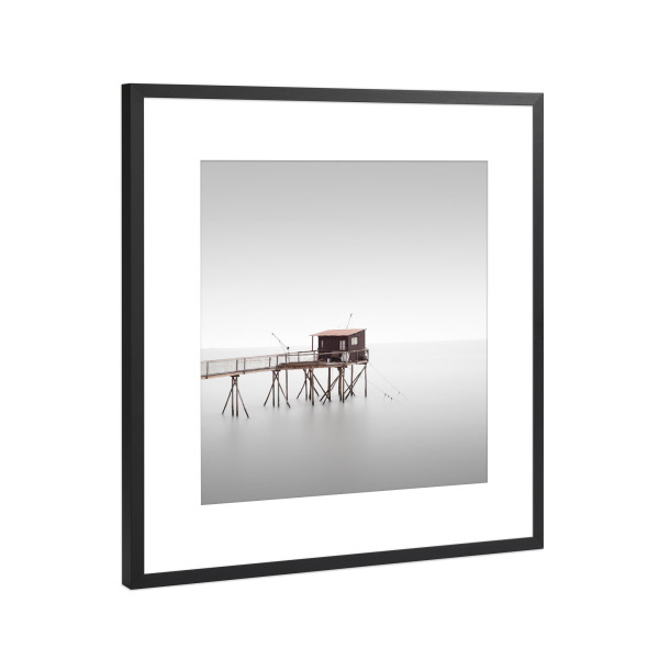 Poster mit Rahmen Schwarz (Metallic) "Port des Barques" artboxONE - Natur,Architektur,Reise / Strand und Meer,Städte / Paris,Reise / Länder