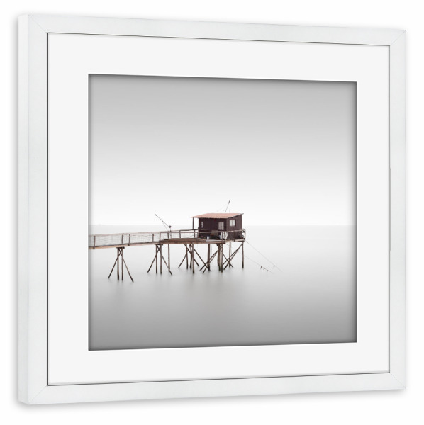 Poster mit Rahmen weiß "Port des Barques" artboxONE - Natur,Architektur,Reise / Strand und Meer,Städte / Paris,Reise / Länder