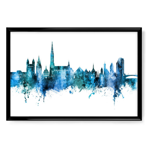 Ulm Germany Skyline Blue