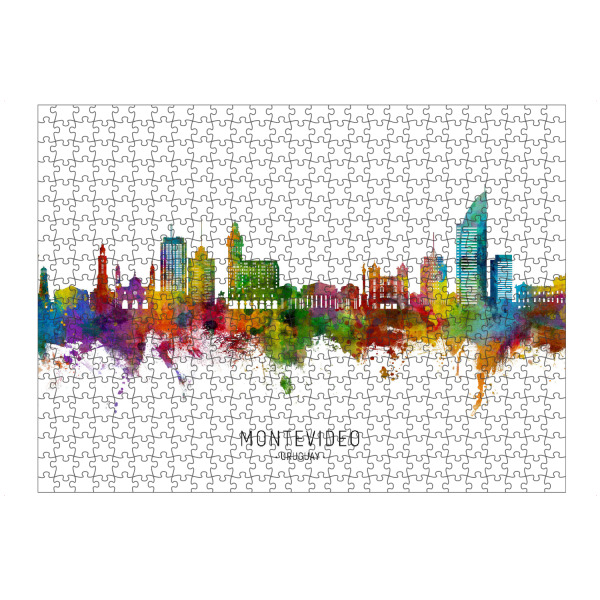artboxONE Puzzle "Montevideo Skyline Uruguay txt" artboxONE - Städte
