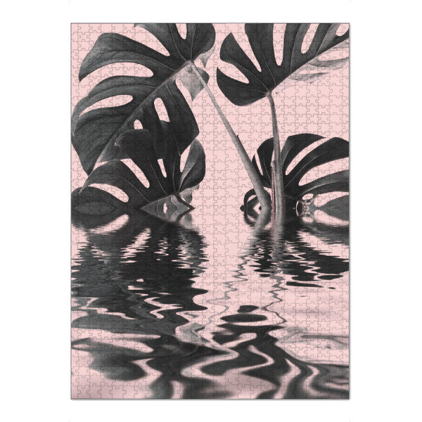 Puzzle Ravensburger "Monstera Leaf And Water Zen" artboxONE - Natur