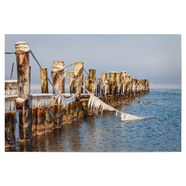 Poster "Buhne mit Eis" artboxONE - Natur,Reise,Reise / Strand und Meer