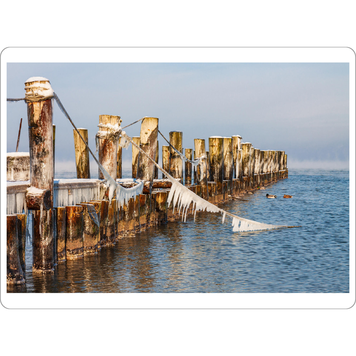 Tischset "Buhne mit Eis" artboxONE - Natur,Reise,Reise / Strand und Meer