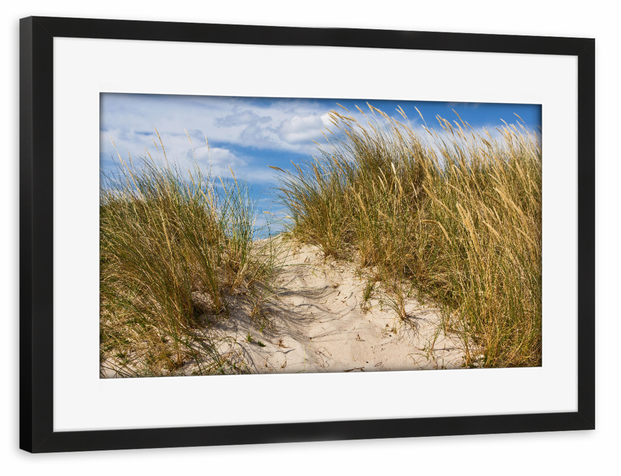 Poster mit Rahmen schwarz "Weg in den Dünen" artboxONE - Natur,Reise,Reise / Strand und Meer,Reise / Länder