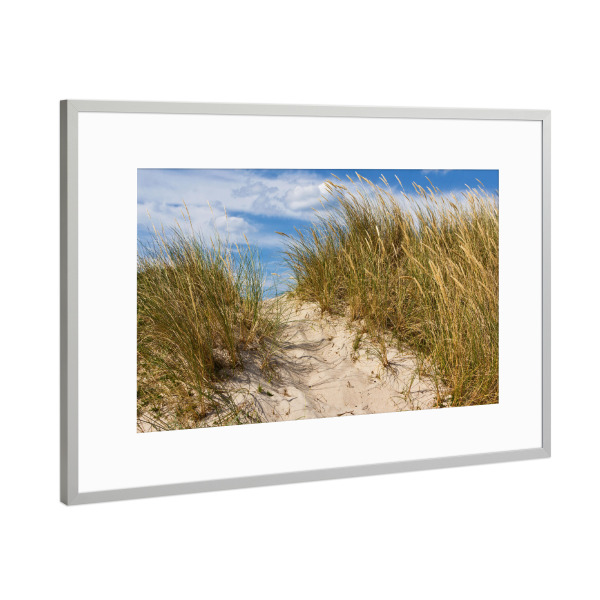 Poster mit Rahmen Silber "Weg in den Dünen" artboxONE - Natur,Reise,Reise / Strand und Meer,Reise / Länder