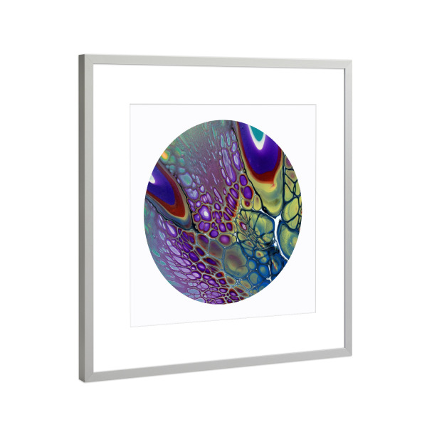 Poster mit Rahmen Silber "Lila the Cells Art" artboxONE - Abstrakt