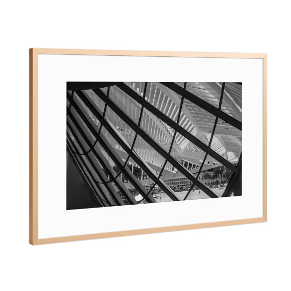 Poster mit Rahmen Kupfer "Modern Tomorrow b" artboxONE - Reise,Architektur,Geometrie