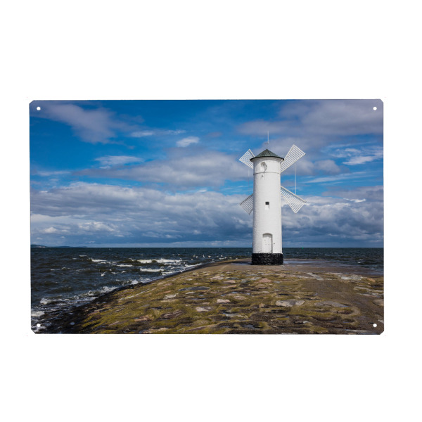 Metall Poster "Die Mole in Swinemünde" artboxONE - Natur,Reise,Architektur,Reise / Strand und Meer