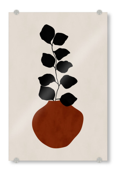 Acrylglasbild "RED VASE" artboxONE - Floral,Abstrakt