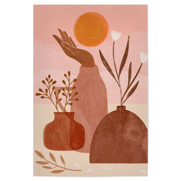 Poster "Abstraktes Blumenbouquet" artboxONE - Floral,Abstrakt,Geometrie