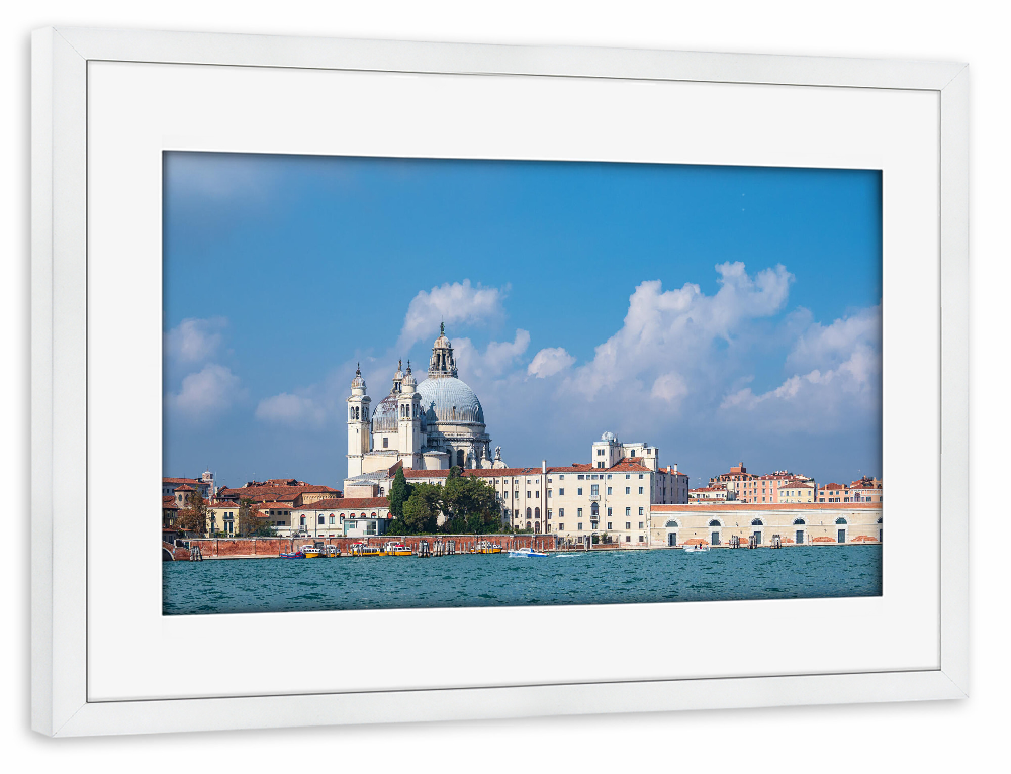 Poster mit Rahmen weiß "Historische Kirche" artboxONE - Reise,Architektur,Städte / Venedig,Reise / Länder