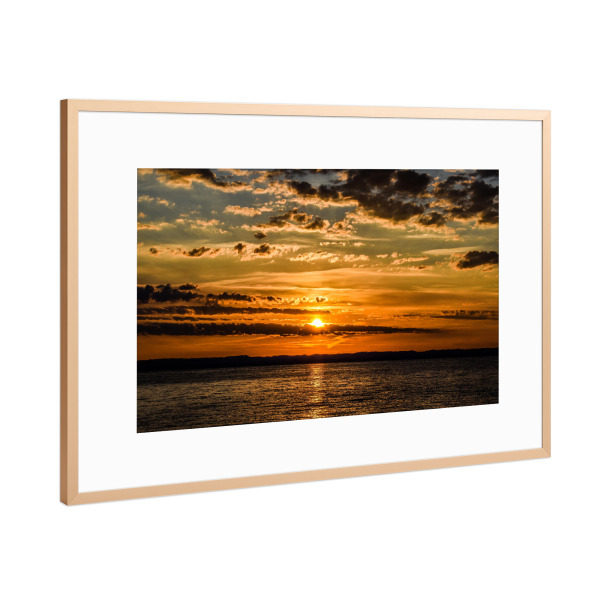 Poster mit Rahmen Kupfer "Golden Sunrise" artboxONE - Natur,Reise / Strand und Meer