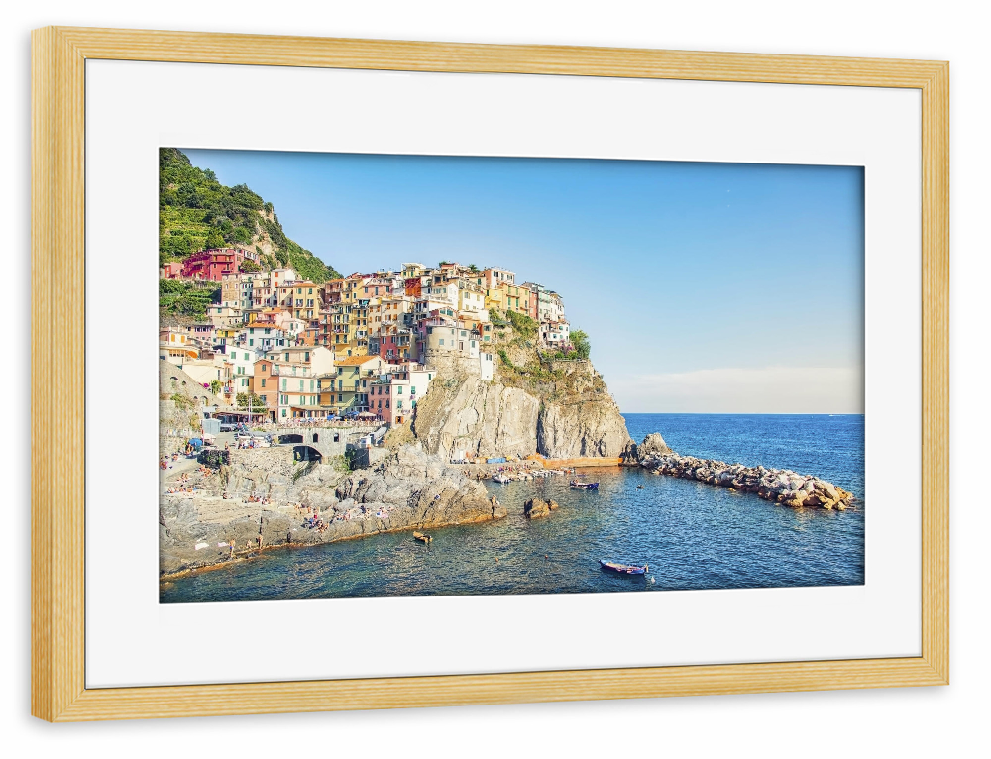 Poster mit Rahmen kiefer "Manarola village" artboxONE - Städte,Reise,Architektur,Reise / Strand und Meer,Reise / Länder