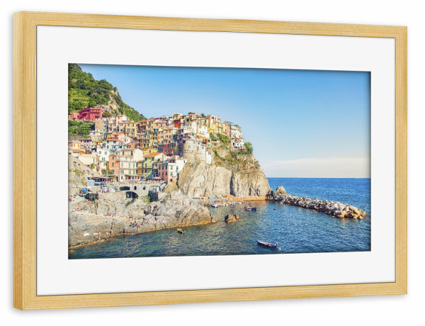 Poster mit Rahmen kiefer "Manarola village" artboxONE - Städte,Reise,Architektur,Reise / Strand und Meer,Reise / Länder